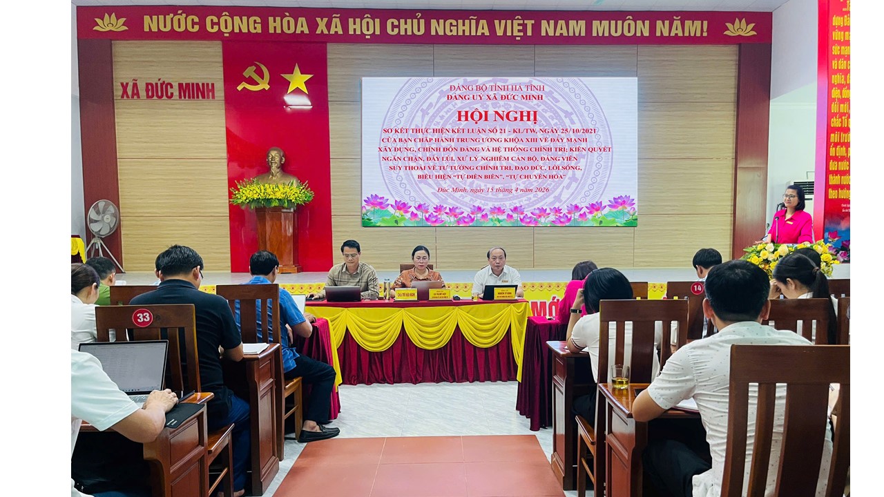 Đảng ủy xã Đức Minh sơ kết thực hiện Kết luận số 21-KL/TW