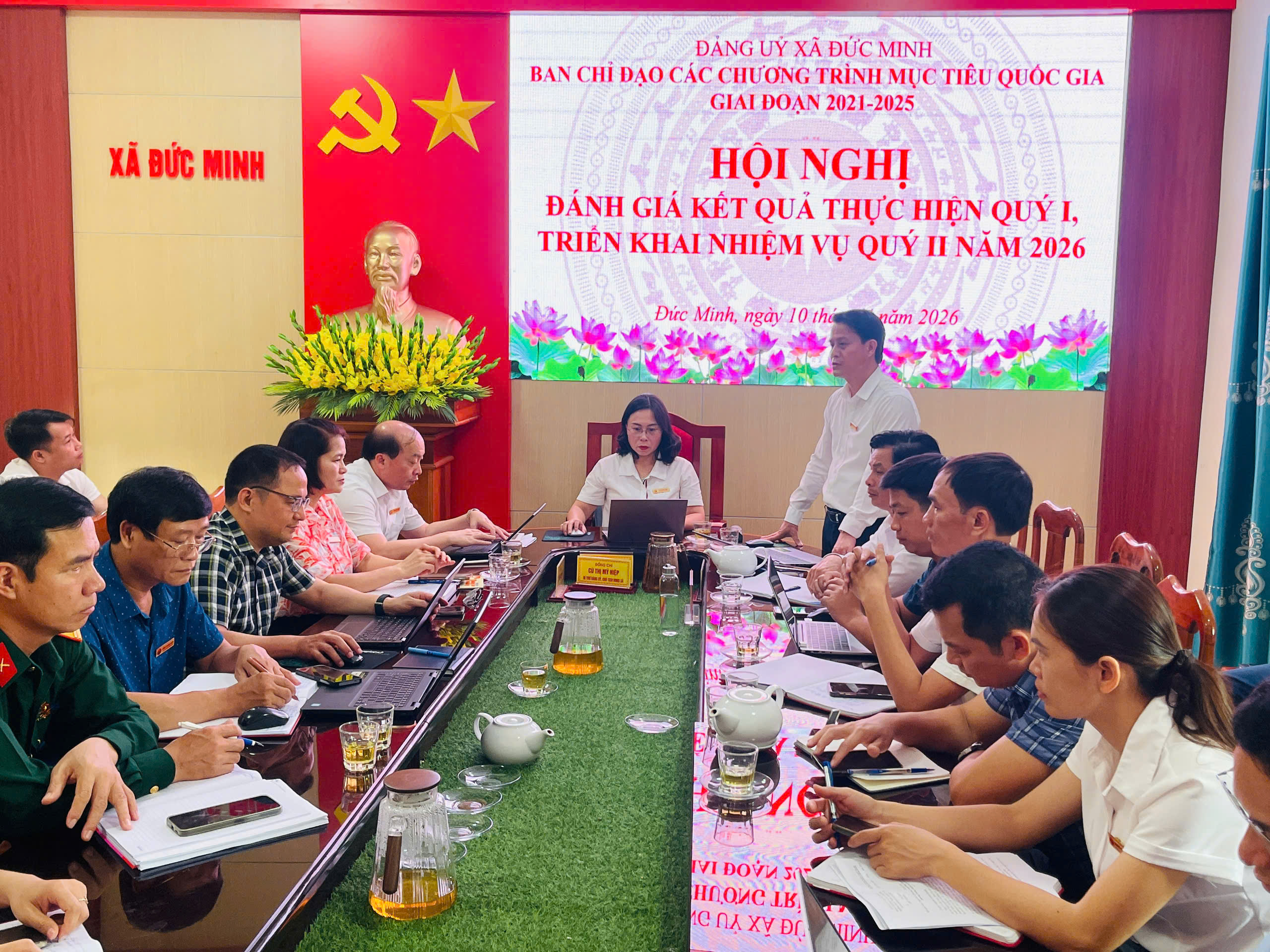 BCH Đảng bộ xã Đức Minh đánh giá kết quả Quý I, đề ra giải pháp thời gian tới