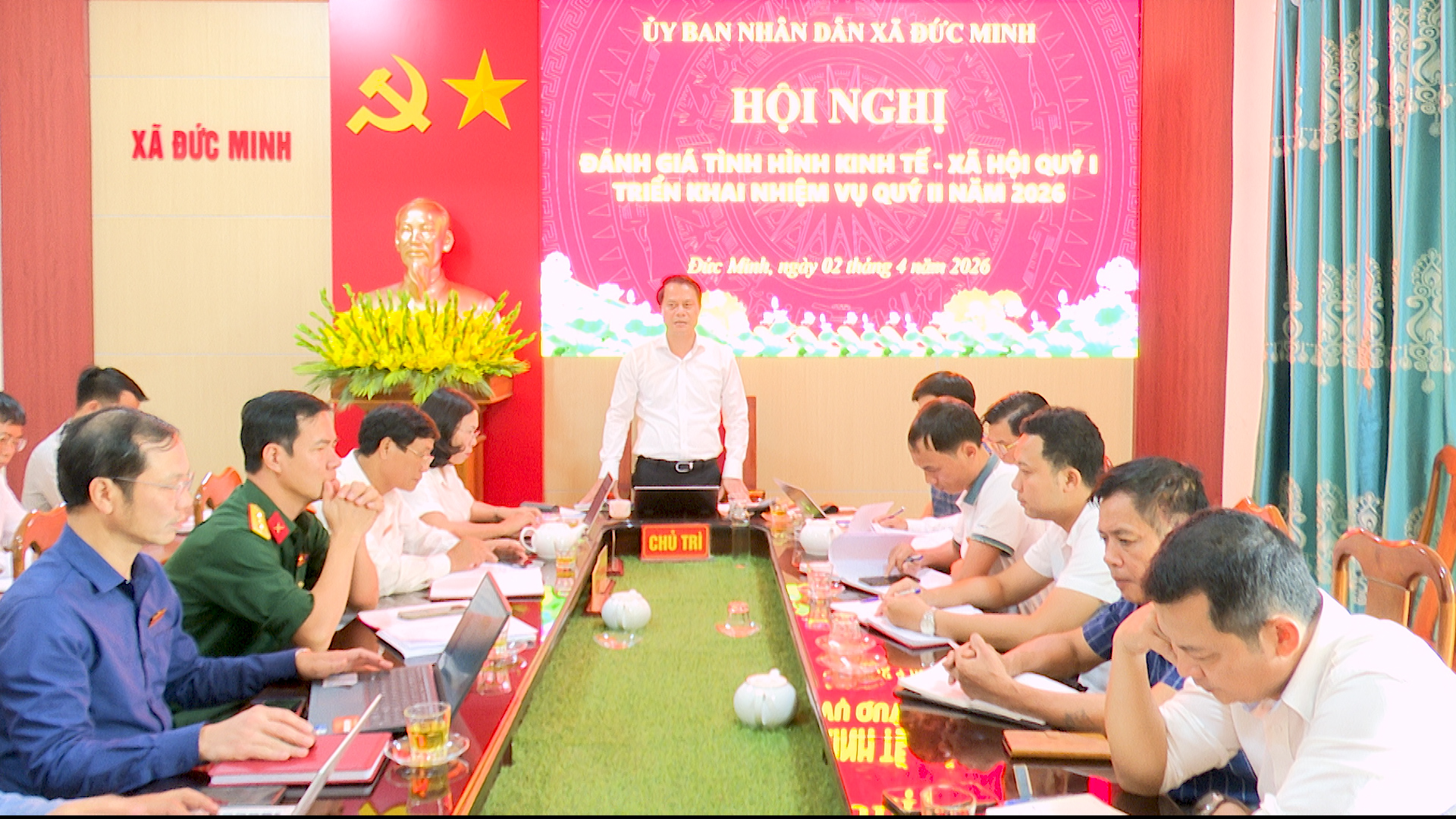Đức Minh: Đánh giá tình hình kinh tế - xã hội quý I, triển khai nhiệm vụ quý II năm 2026