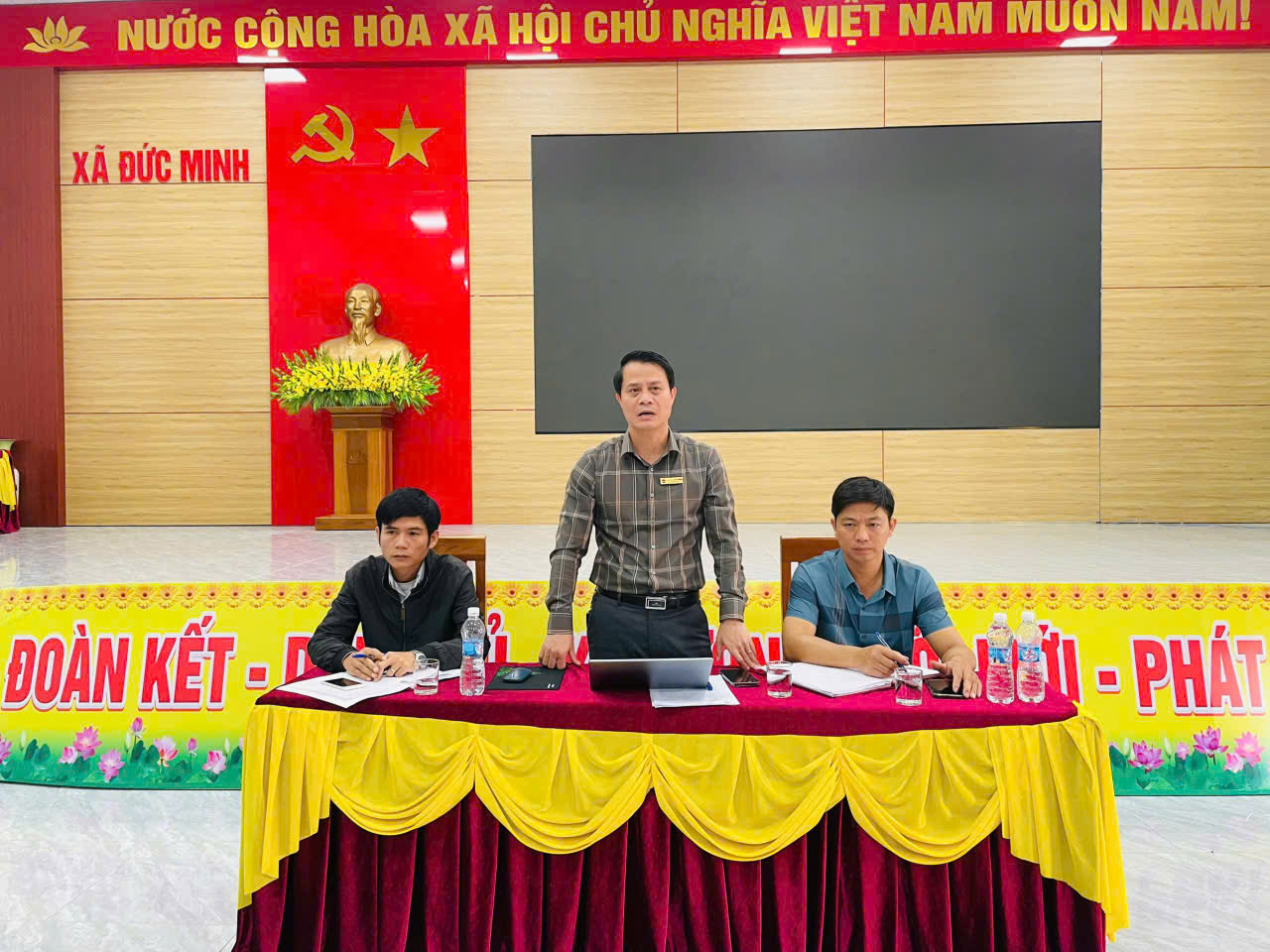 UBND xã Đức Minh làm việc với gia đình công dân không có mặt theo Quyết định sơ tuyển sức khỏe nghĩa vụ quân sự năm 2026