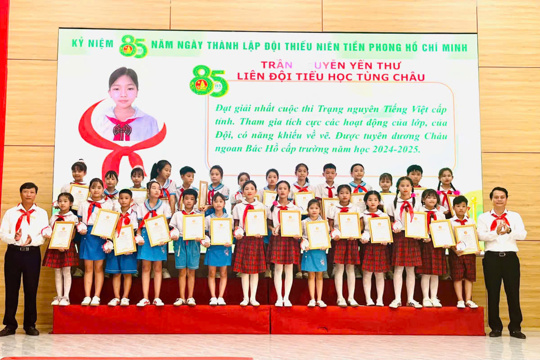 Tuyên dương 85 đội viên tiêu biểu – Những bông hoa nghìn việc tốt của thiếu nhi Đức Minh 