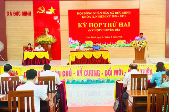 Kỳ họp thứ 2,  HĐND xã Đức Minh khóa II quyết nghị nhiều nội dung quan trọng 