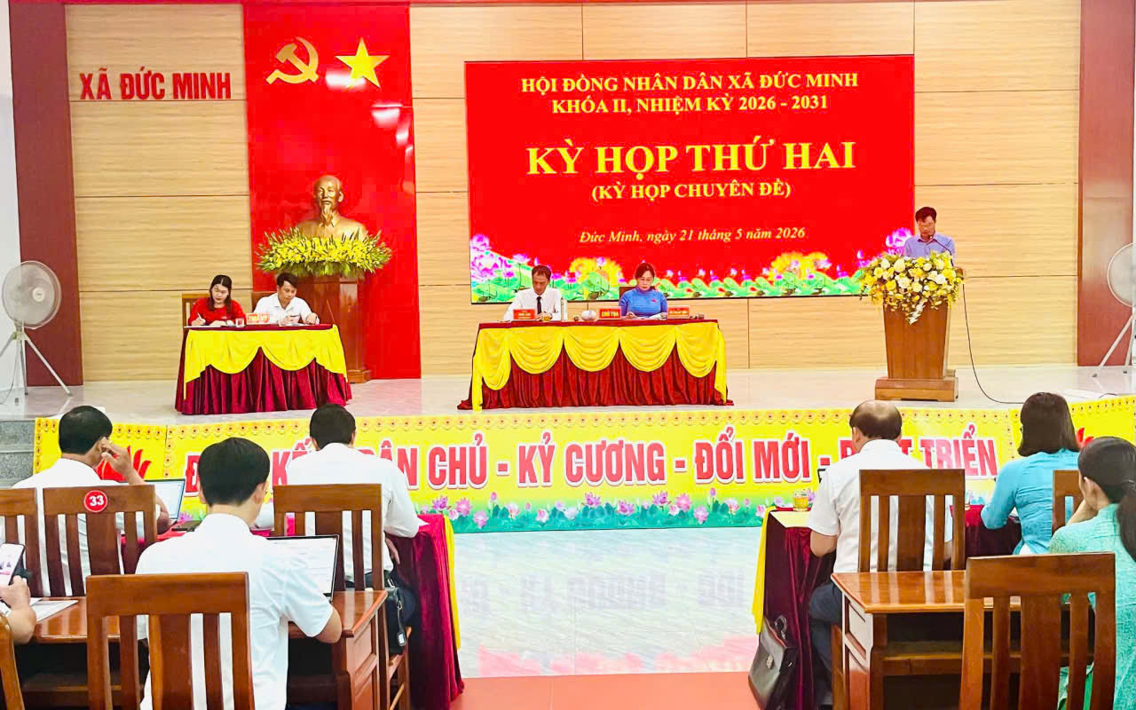 Kỳ họp thứ 2,  HĐND xã Đức Minh khóa II quyết nghị nhiều nội dung quan trọng