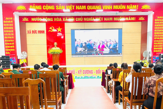 Đảng ủy xã Đức Minh tham gia học tập, quán triệt Nghị quyết số 10-NQ/TW của Bộ Chính trị