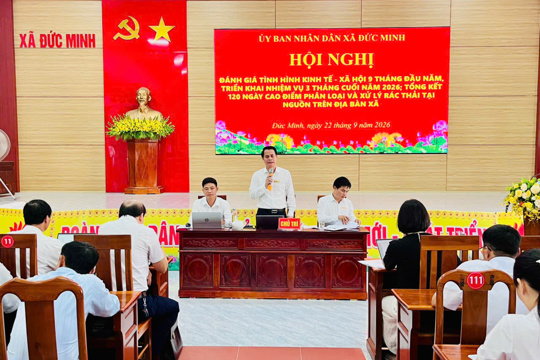 Đức Minh đánh giá kết quả 9 tháng, phát huy hiệu quả 120 ngày cao điểm, quyết tâm hoàn thành nhiệm vụ năm 2026 