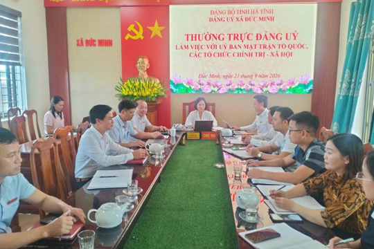 Đức Minh: Phát huy vai trò MTTQ và các tổ chức chính trị - xã hội, hoàn thành nhiệm vụ 3 tháng cuối năm 