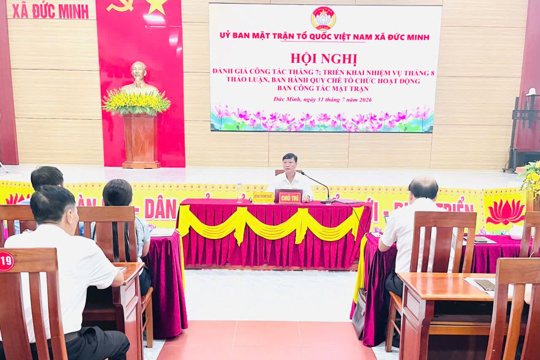 Đức Minh: Phát huy vai trò Mặt trận, xây dựng khối đại đoàn kết toàn dân