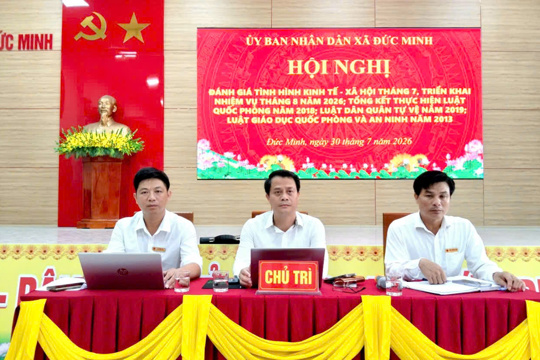 Đức Minh triển khai các nhiệm vụ trọng tâm phát triển kinh tế - xã hội tháng 8 năm 2026