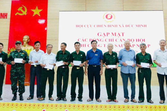 Hội CCB xã Đức Minh triển khai nhiệm vụ trọng tâm sau sáp nhập, gặp mặt cán bộ hội nghỉ công tác