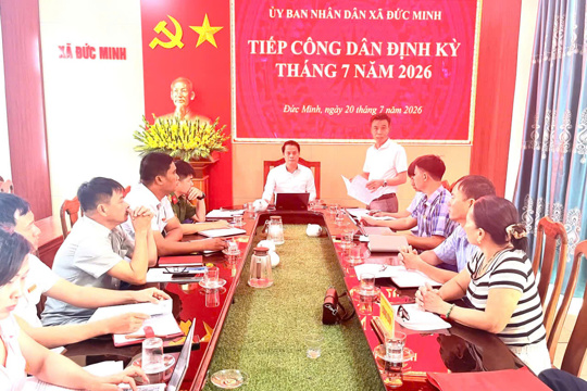 Chủ tịch UBND xã Đức Minh chủ trì tiếp công dân định kỳ tháng 7/2026