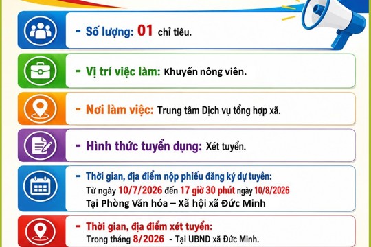 THÔNG BÁO TUYỂN DỤNG VIÊN CHỨC 