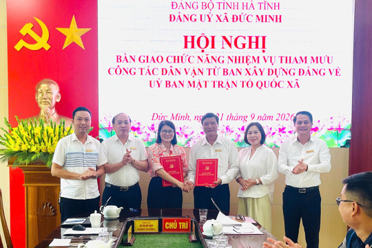 Đức Minh bàn giao chức năng, nhiệm vụ tham mưu công tác Dân vận 