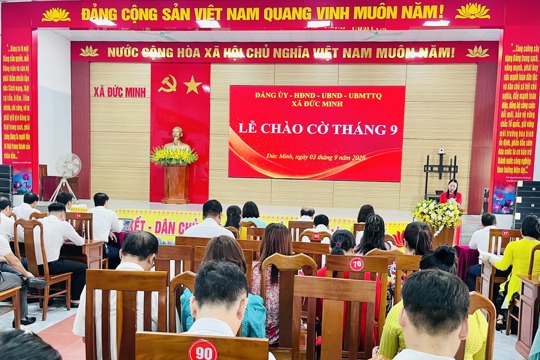 Đức Minh tổ chức Lễ chào cờ tháng 9, triển khai nhiệm vụ trọng tâm 