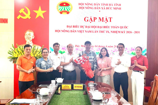 Ông Nguyễn Văn Minh – Đại diện nông dân Đức Minh tham dự Đại hội Hội Nông dân Việt Nam lần thứ IX
