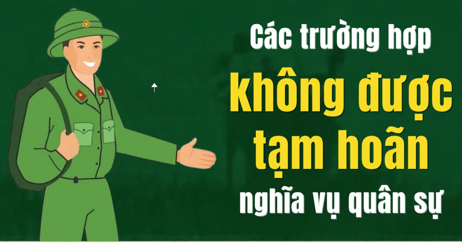 Các trường hợp không được tạm hoãn nghĩa vụ quân sự