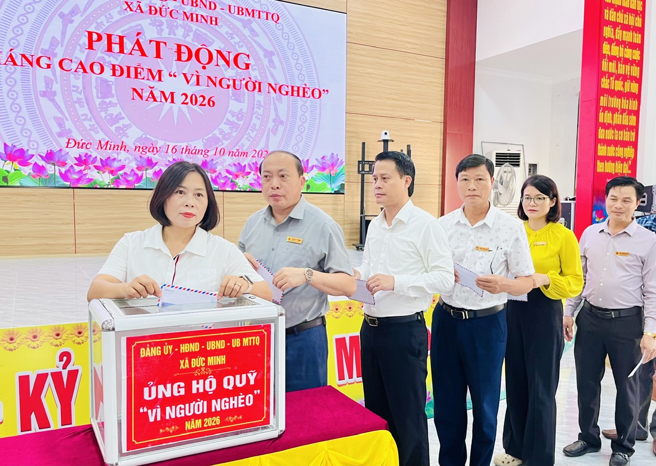 Đức Minh phát động Tháng cao điểm “Vì người nghèo” năm 2026