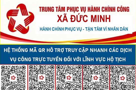 Hệ thống mã QR hỗ trợ truy cập nhanh các dịch vụ công trực tuyến lĩnh vực hộ tịch.