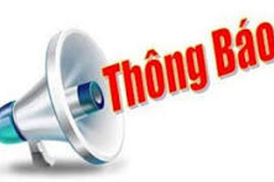 Thông báo kết quả lựa chọn tổ chức hành nghề đấu giá tài sản.