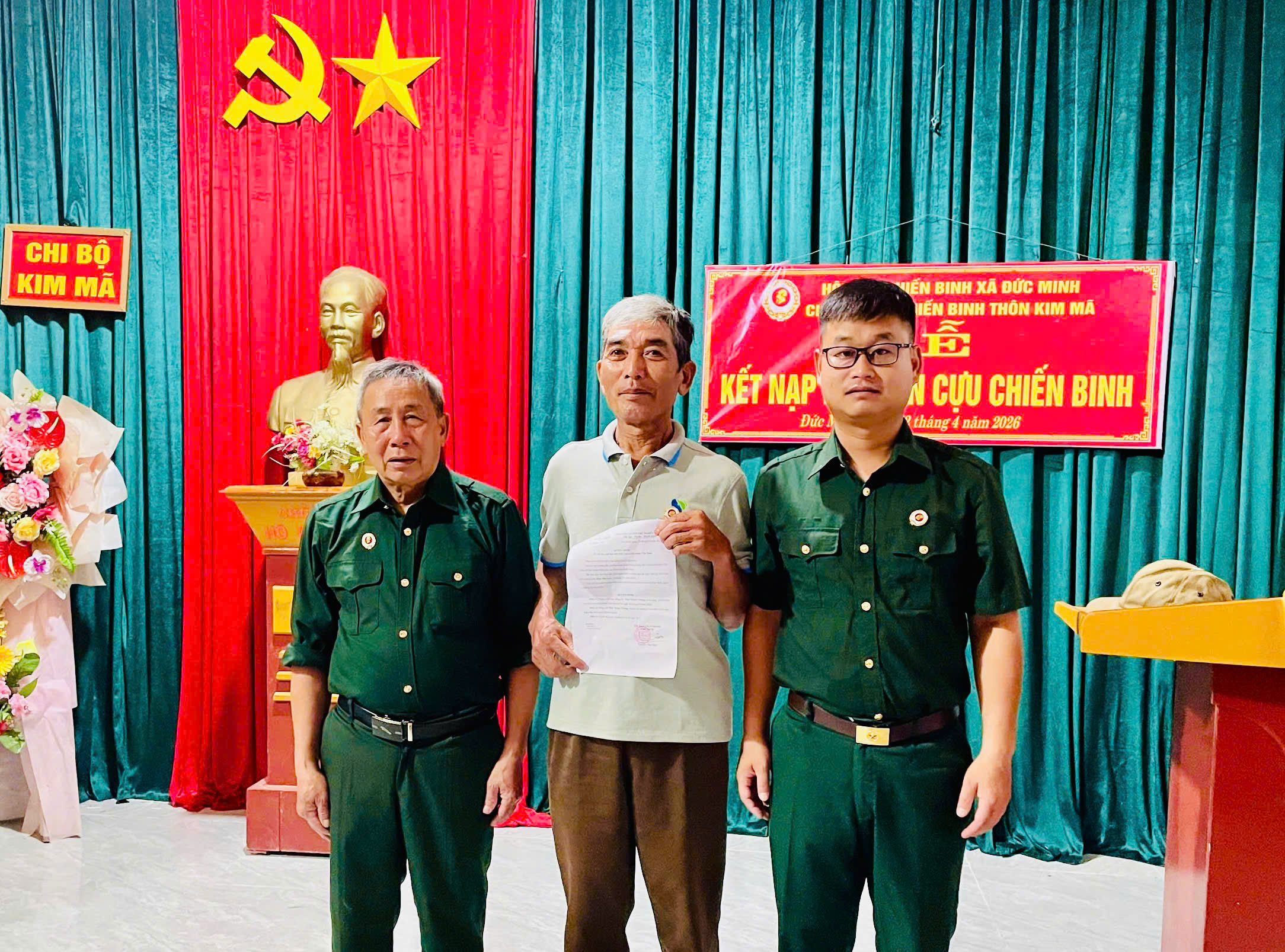Hội CCB xã Đức Minh kết nạp 28 hội viên mới trong quý I/2026 